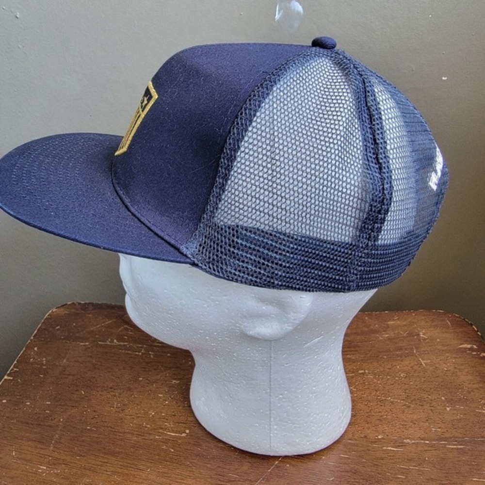 EUC Plate‎ Crate Shield Base Hat Cap Blue Mesh Snapback Cap Adult OSFM Baseball - Picture 3 of 8